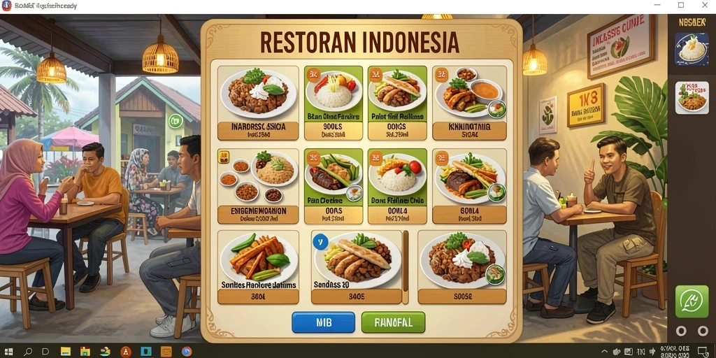 Tampilan utama aplikasi dengan pilihan permainan.