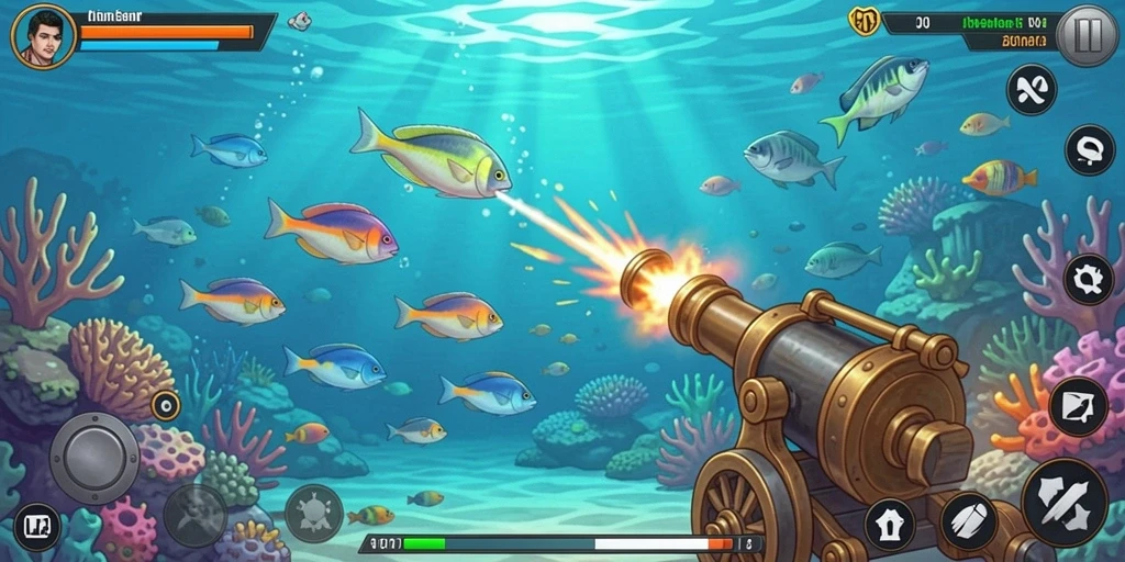 Tampilan utama game dengan karakter menarik.